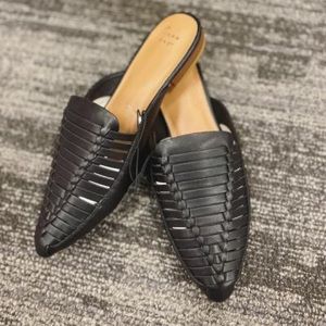 Women's Blair Faux Leather Woven Mules